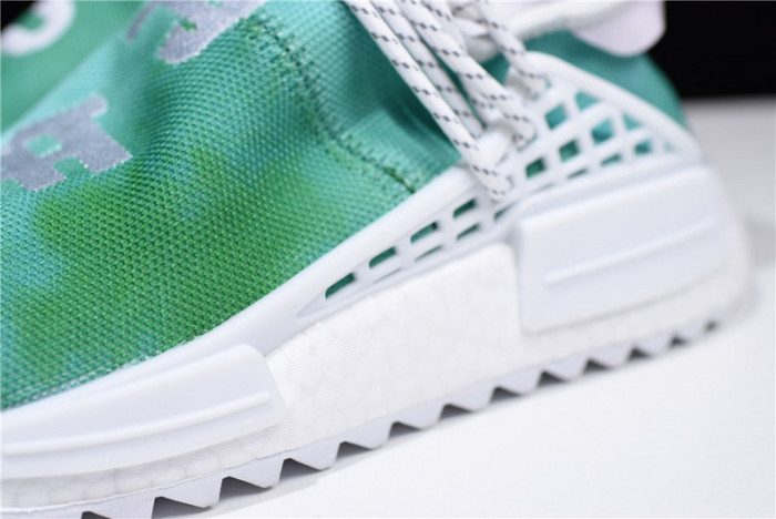 pharrell x nmd hu holi nmd mc "youth" green/white f99760